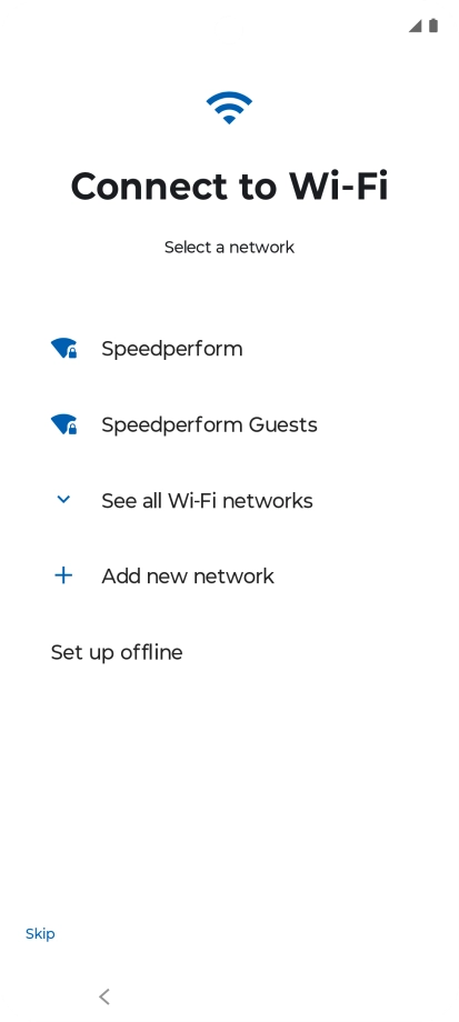 Press the required Wi-Fi network.