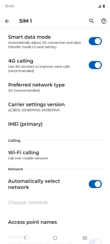 Press Access point names.