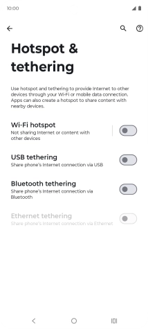 Press Wi-Fi hotspot.