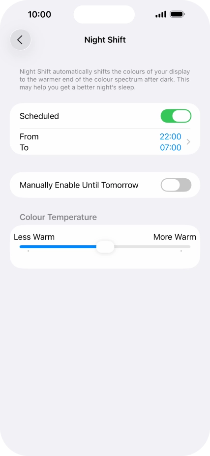 Press the indicator next to 