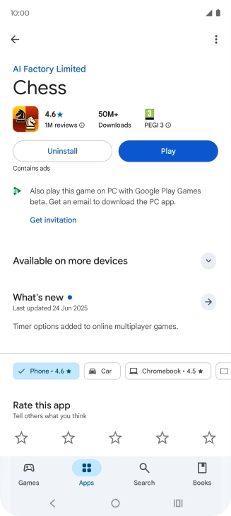 Press Uninstall.