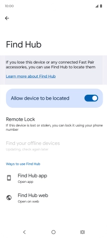 Press the Home key to return to the home screen.