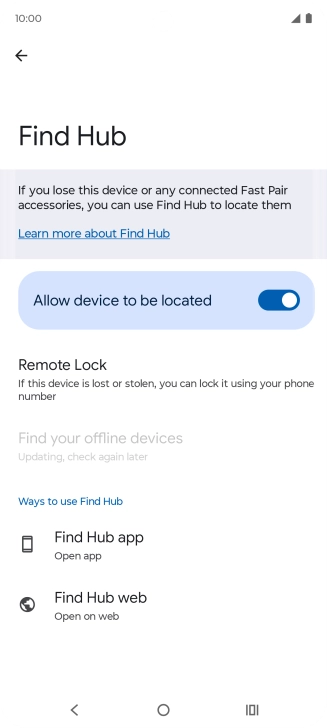Press the Home key to return to the home screen.