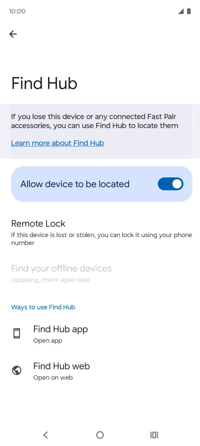Press the Home key to return to the home screen.