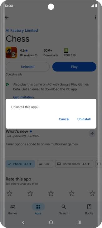 Press Uninstall.