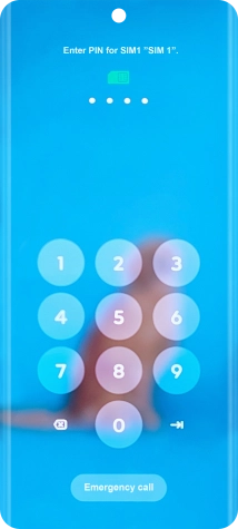If your SIM is locked, key in your PIN and press arrow right.