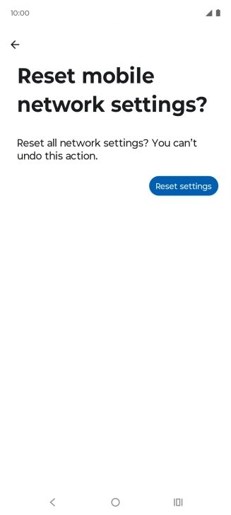 Press Reset settings.