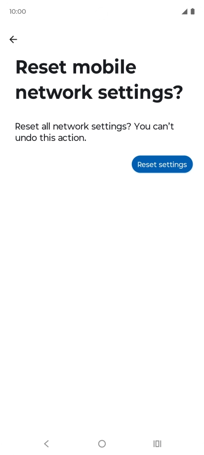 Press Reset settings.