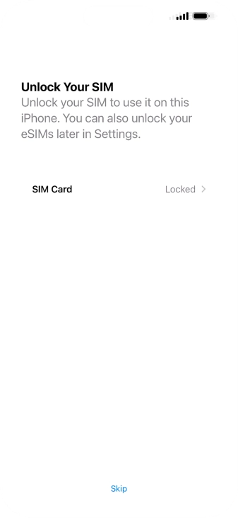 Press SIM Card.
