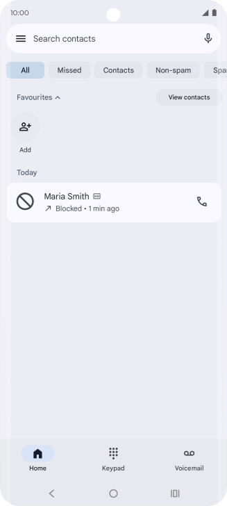 Press the Home key to return to the home screen.