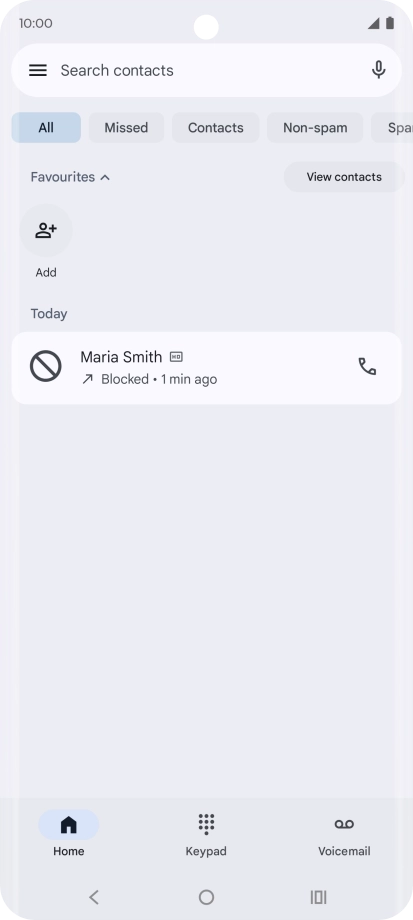 Press the Home key to return to the home screen.