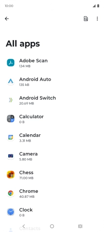 Press the required app.