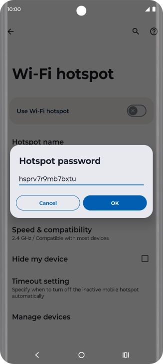 Key in the required password and press OK.