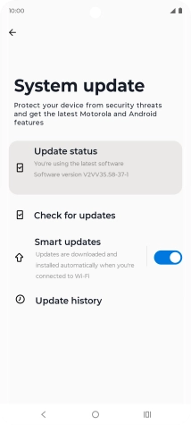 Press Check for updates. If a new software version is available, it's displayed. Follow the instructions on the screen to update the phone software.