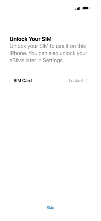 Press SIM Card.