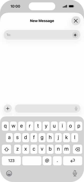 Press To: and key in the first letters of the recipient's name.