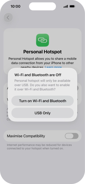 If Wi-Fi is turned off, press Turn on Wi-Fi and Bluetooth.
