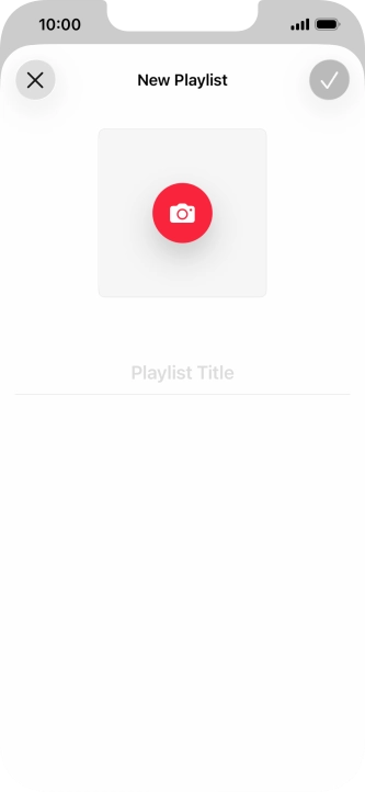 Press the text input field and key in a name for the playlist.