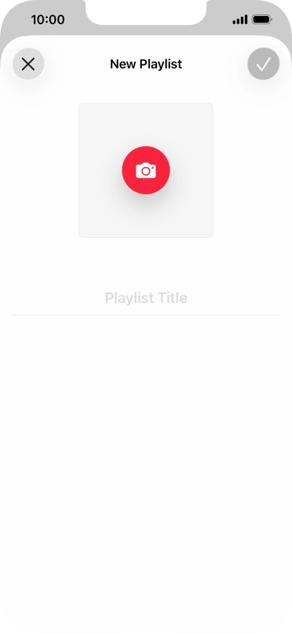 Press the text input field and key in a name for the playlist.