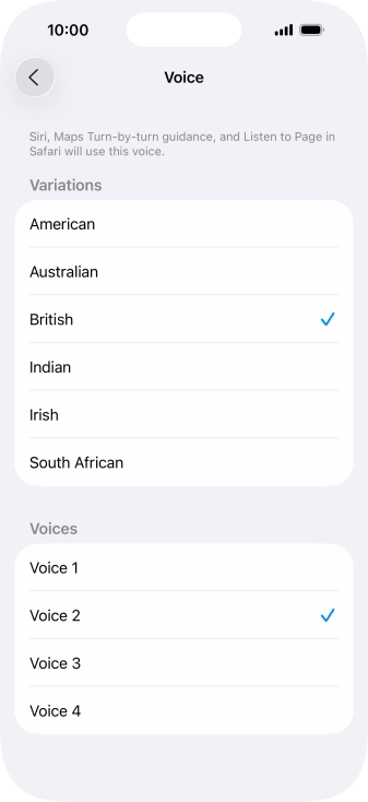 Press the required accent.