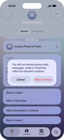 Press Block Contact.