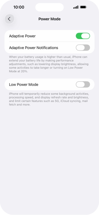 Press the indicator next to 