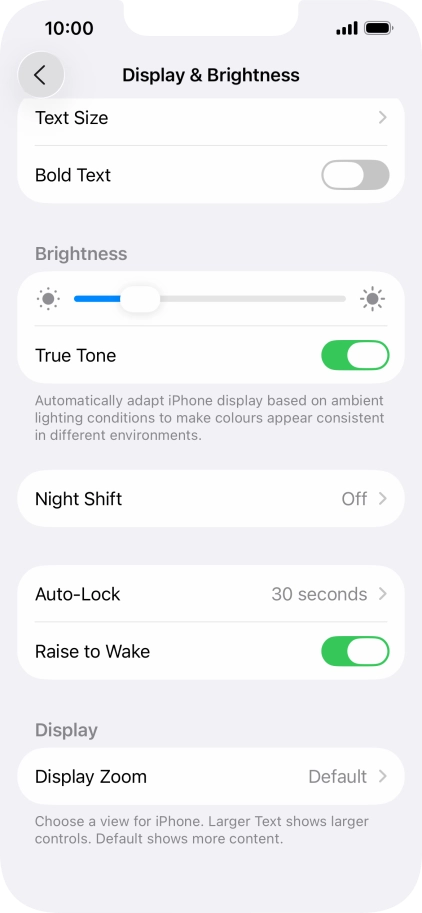 Press the indicator next to 