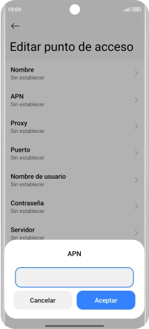 Introduce airtelwap.es y pulsa Aceptar.
