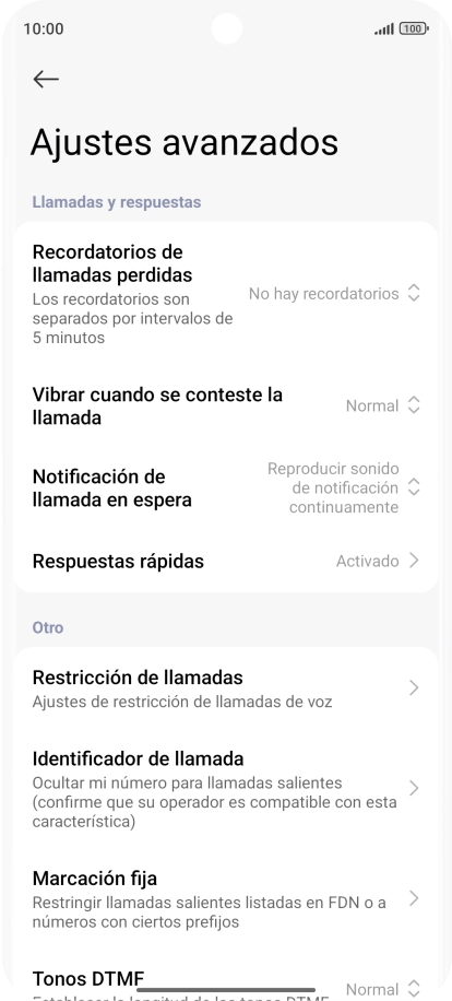 Pulsa Marcación fija.
