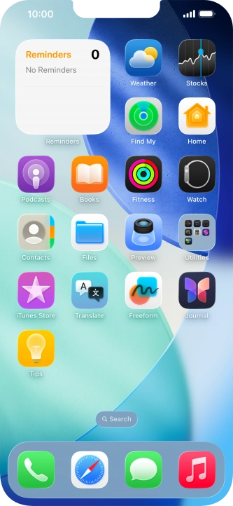 If you're using a Widget Stack: slide up or down on the stack to select the required widget.