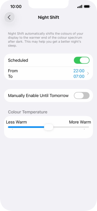 Press the indicator next to 