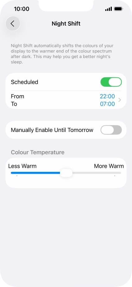 Press the indicator next to 