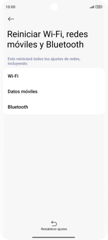 Pulsa Restablecer ajustes.