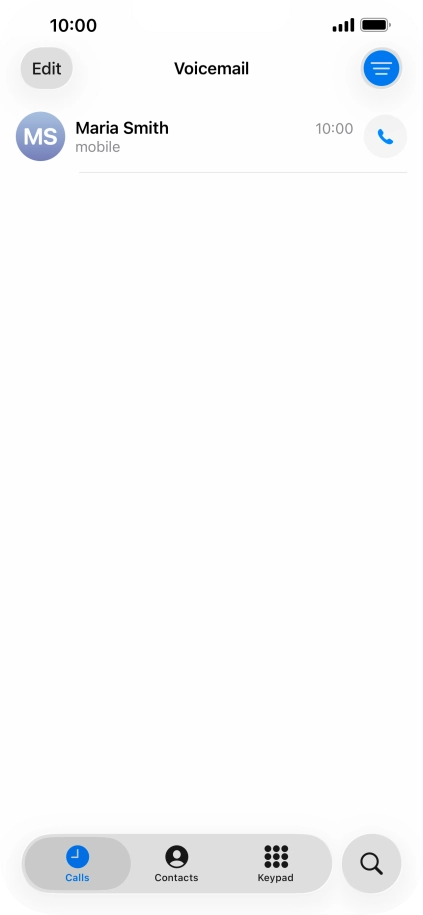 Press the required message.