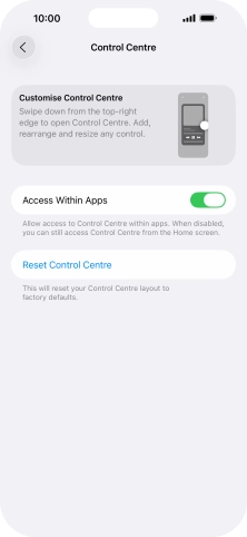 Press the indicator next to 