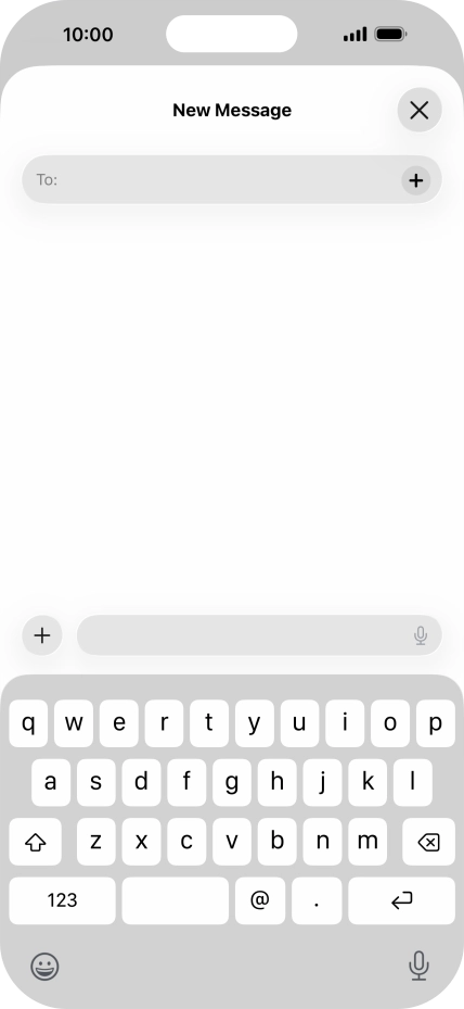 Press To: and key in the first letters of the recipient's name.