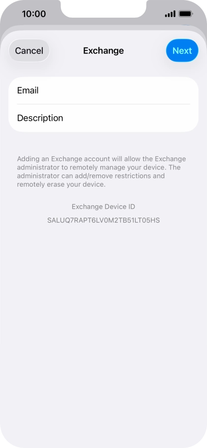 Press Description and key in the required name.