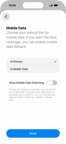 Press the indicator next to 