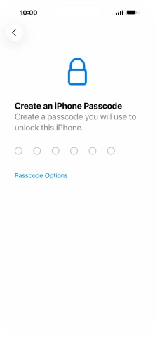 Press Passcode Options.