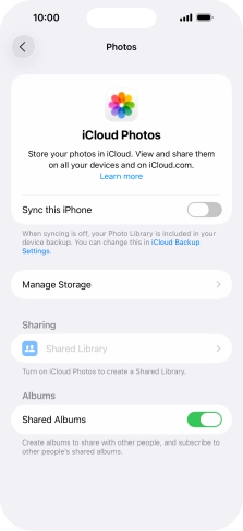 Press the indicator next to 