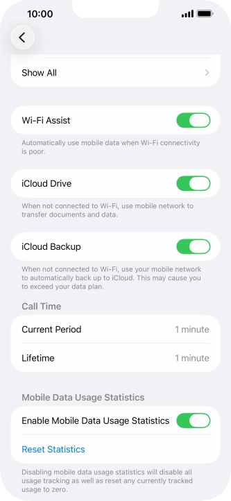 Press the indicator next to 