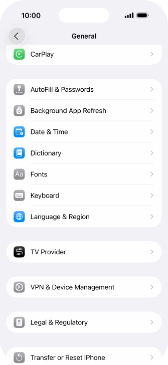 Press Language & Region.