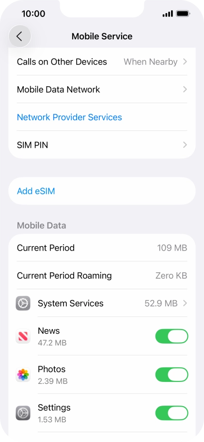 Press Mobile Data Network.