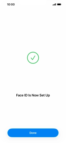 Press Done. If you haven't previously selected a phone lock code, key in a code of your own choice twice.