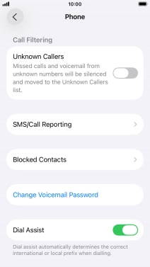 Press Blocked Contacts.