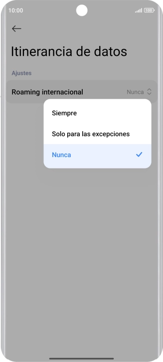 Pulsa el ajuste deseado para activar o desactivar la función.