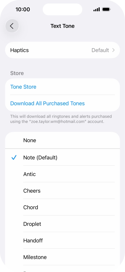 Press the required message tones to hear them.
