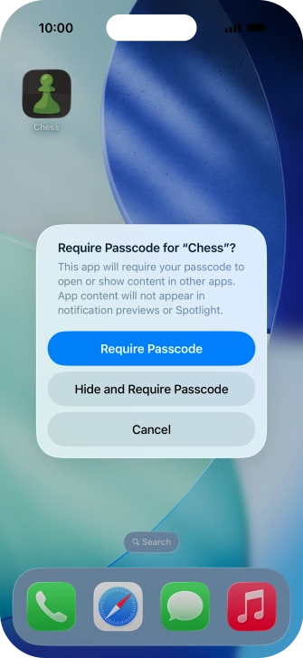 Press Require Passcode.
