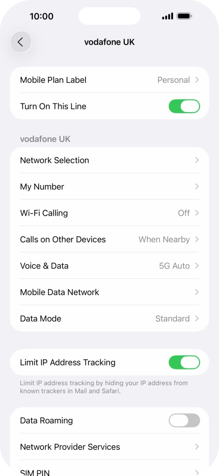 Press the indicator next to 