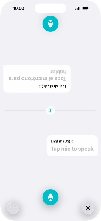 Press the end icon to end two-way view.